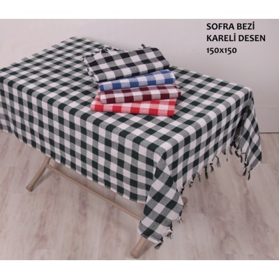 toptan sofra bezi 150*150 kareli desen